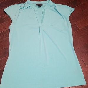Worthington Teal Cap Sleeve Woman's Top Size M
